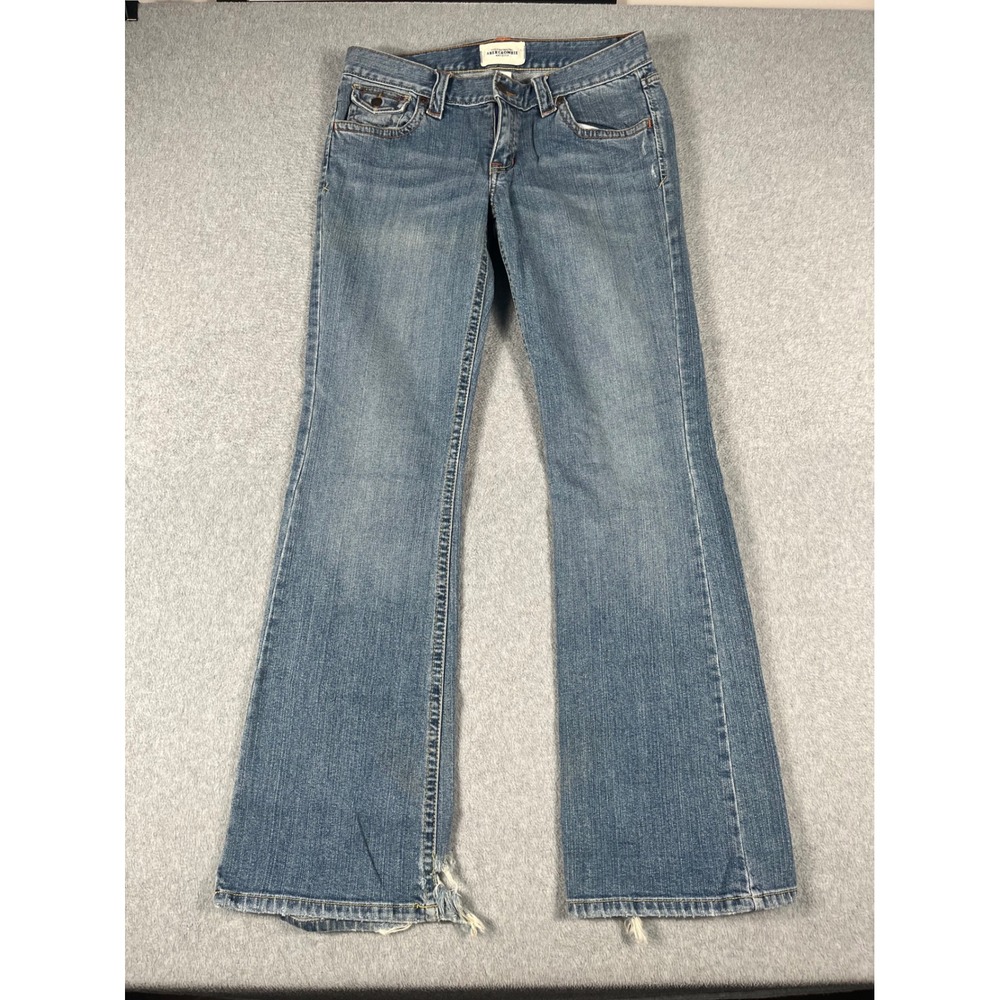 VTG Abercrombie and Fitch Womens 6 Low Rise Bootcut Jeans Thrashed Y2K Grunge